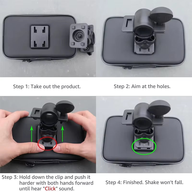 Waterproof Bicycle Phone Holder Motorcycle Bike Handlebar Phone Case Bag for Iphone 15 Pro Max 14 Samsung Bike Phone Stand Mount